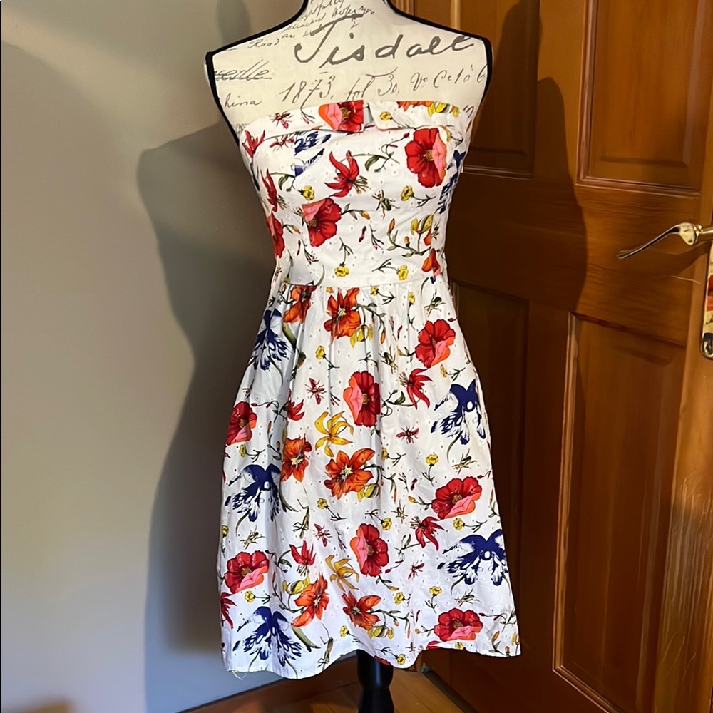 Floral Strapless Dress